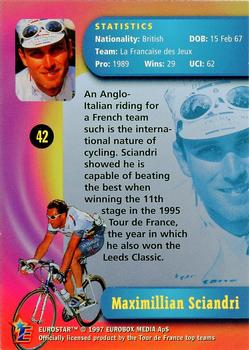 1997 Eurostar Tour de France #42 Maximillian Sciandri Back